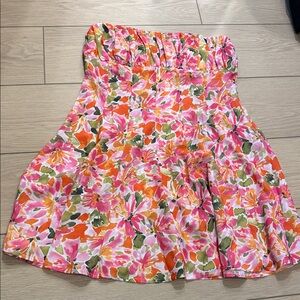 Princess Polly strapless Pink and Orange Women's dress